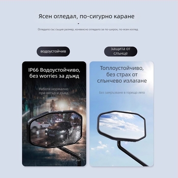 JC-H001 Видеорегистратор за огледало за задно виждане, 140° обзор, 2MP, поддържа TF карта до 128GB