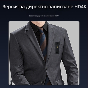 Полицейска камера за тяло, 4K/2160P, 90° ъгъл на заснемане, Wi-Fi, USB/HDMI изход, поддържа TF карта до 128 GB