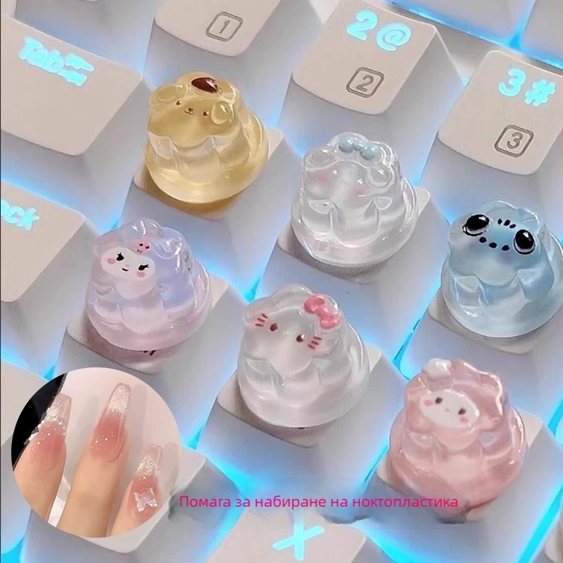 Клавишни капачета за клавиатура — стилни дълги нокти, помощник за маникюр, клавиши за писане и игра, материал Youfanggang