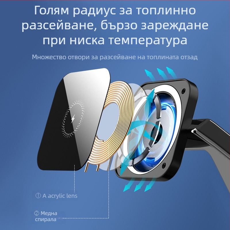 3-в-1 магнитно безжично зарядно за Apple Watch и AirPods (27W обща мощност, магнитно зареждане, QC3.0, 9V/3A)