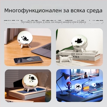 Cute degree Минималистична кръгла настолна лампа с акрилен абажур, USB захранване, 5V, бутонен превключвател