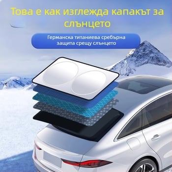Автомобилен сенник за задното стъкло с вградена инсталация, универсална съвместимост, персонализация и печат на лого, метална сплав
