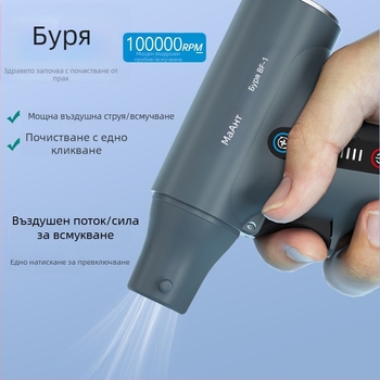 Ant Xin BF-1 Устройство за почистване на прах с всмукване и издухване, интегриран турбо вентилатор, за телефони, компютри, графични карти и клавиатури