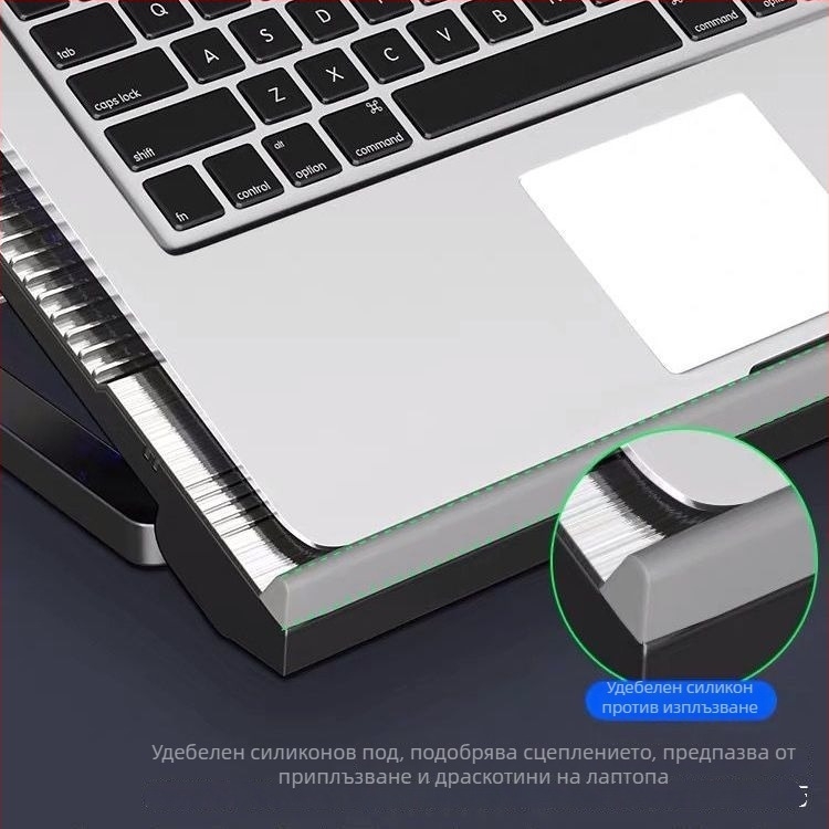 Noci T10 лаптоп охладител — стойка с многостепенно регулиране, алуминиева сплав, 2 вентилатора