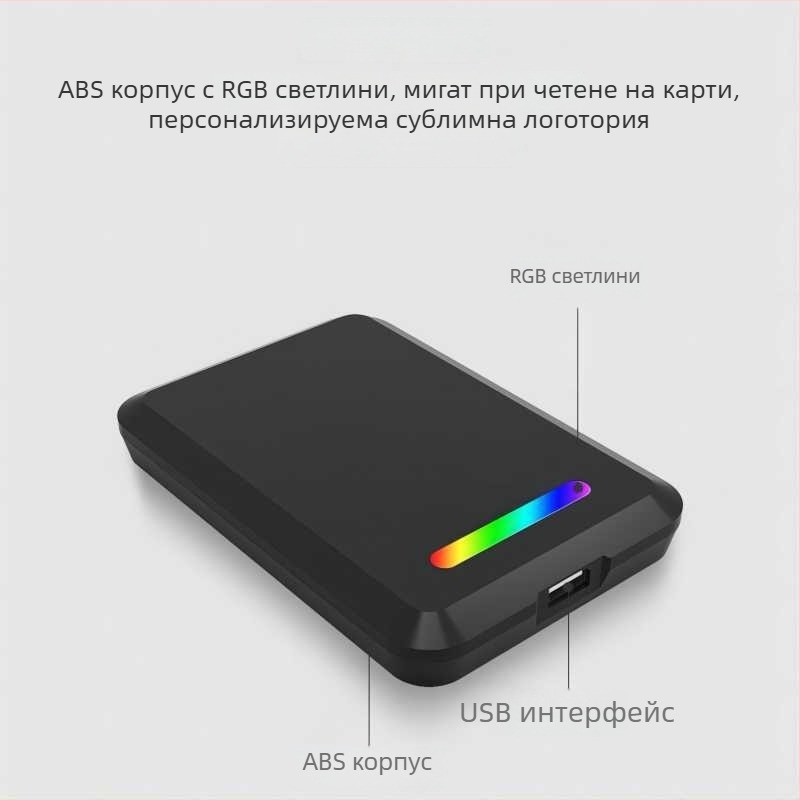 CF601 настолен RFID четец и издавач — безконтактно ISO18000-6C (EPC GEN2), 860–960 MHz, 0–50 cm обхват, време за четене 0.01 s, SDK и демонстрационен софтуер