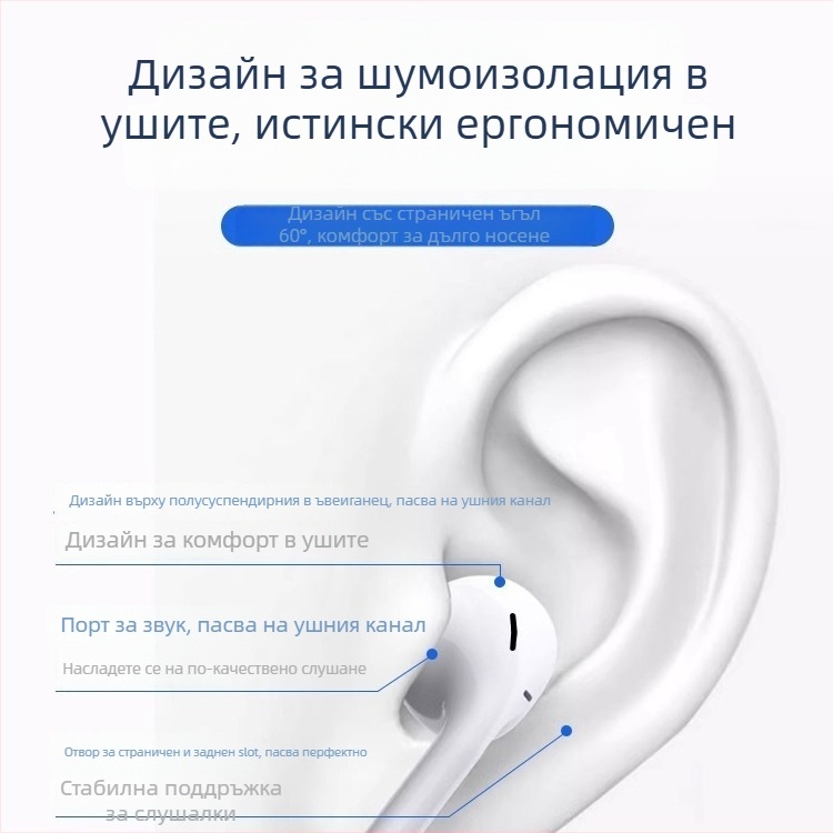 Bone Quality 008 Жични In-Ear слушалки, 1.2 m кабел, съвместими с iOS