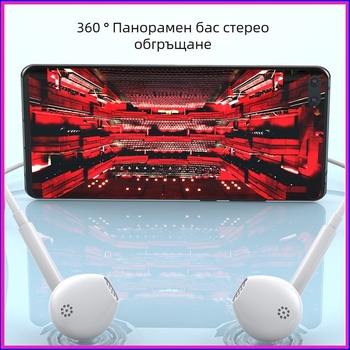 Жични ушни слушалки, полуин-ушен дизайн, 3,5 мм жак и микрофон, кабел 1,2 м