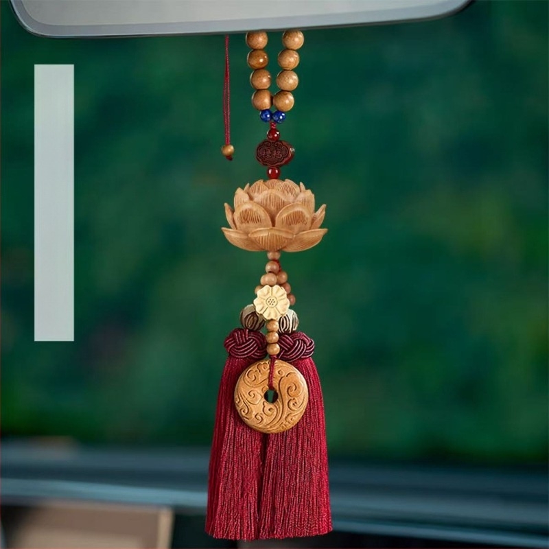 Дървен автомобилен висящ аксесоар, традиционен китайски стил, вътрешна украса на автомобила