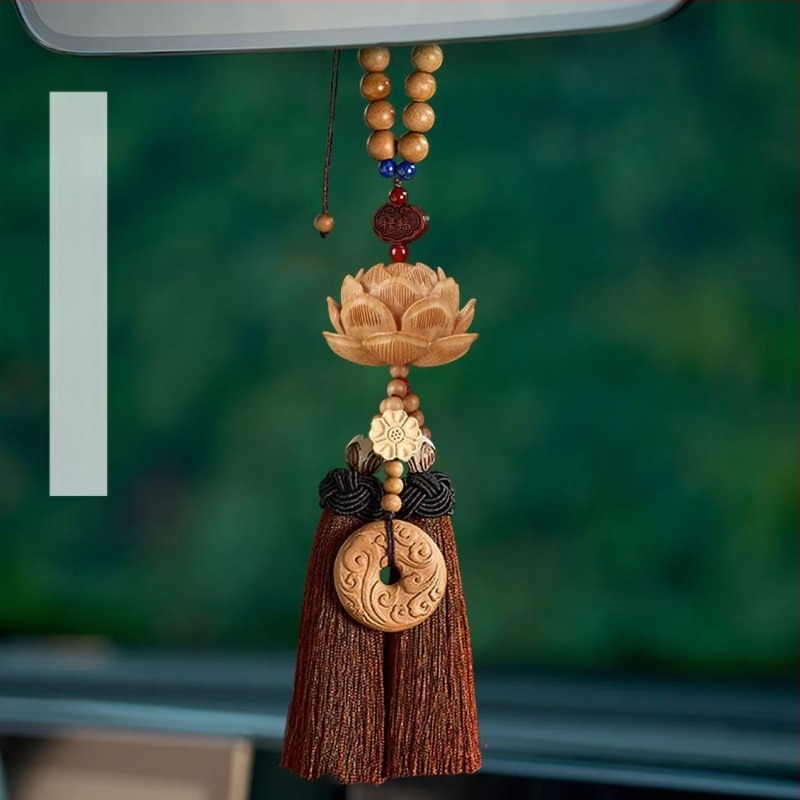 Дървен автомобилен висящ аксесоар, традиционен китайски стил, вътрешна украса на автомобила