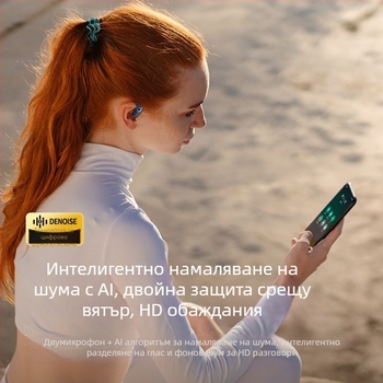 Безжични слушалки за ушен монтаж – Bluetooth 5.3, над 8 ч живот на батерията, IPX5 водоустойчивост, цифров дисплей, обхват 10 м