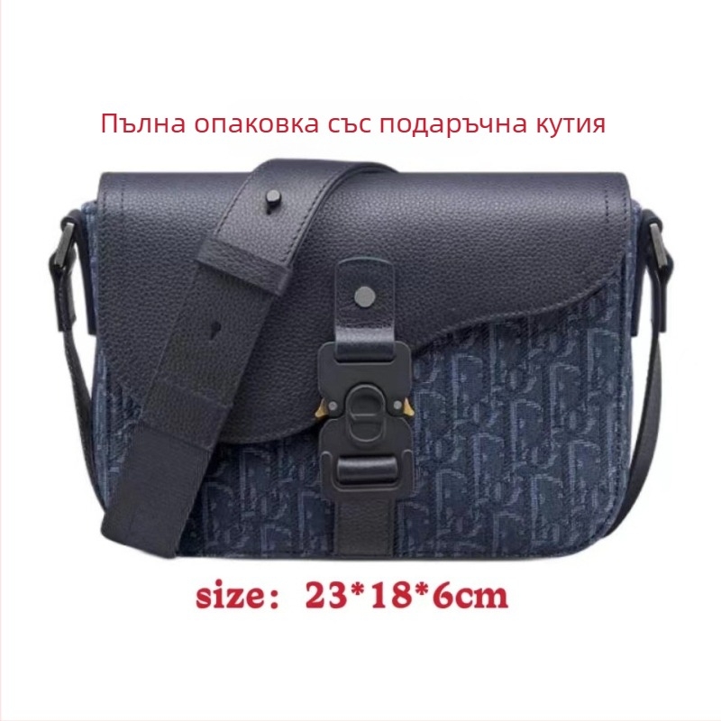 Мъжка платнена раменна чанта, уличен стил, дишаща и издръжлива, пролет 2024, марка D