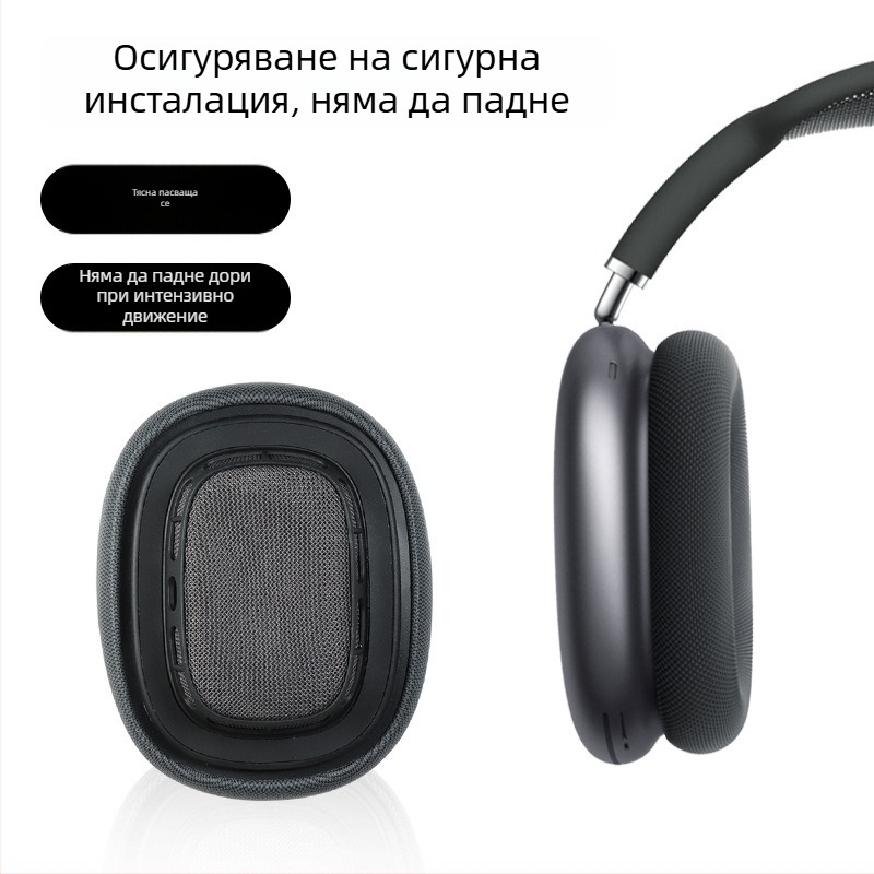 AirPods Max възглавнички за уши с кожено покритие и спонжова подплата — персонализирани по образец