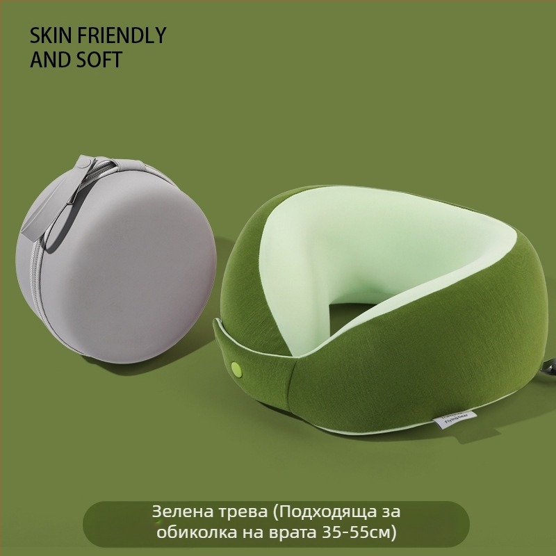 Паметна пяна U-образна възглавница за офис и пътуване, преносима охлаждаща опора за шията.