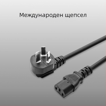 Захранващ кабел за компютър, триядрен тризъбен контакт, Jin Kairui, 3×0.75/3×1.00/3×1.5, дължина 1–5 м, с чисти медни краища