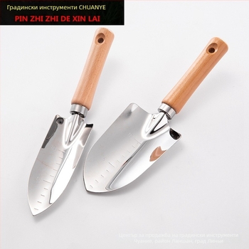 Лопата за градина от неръждаема стомана с дървена дръжка, дължина на лопатата 60, широчина 50.