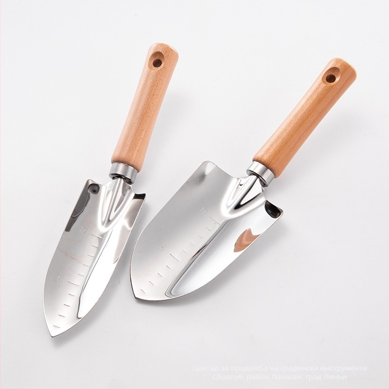 Лопата за градина от неръждаема стомана с дървена дръжка, дължина на лопатата 60, широчина 50.