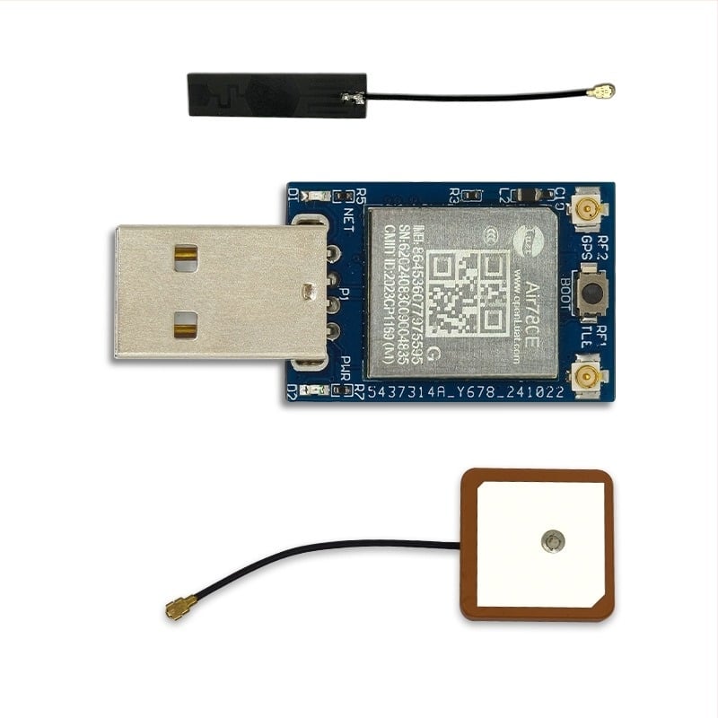 Air780E 4G USB интернет модул с GPS