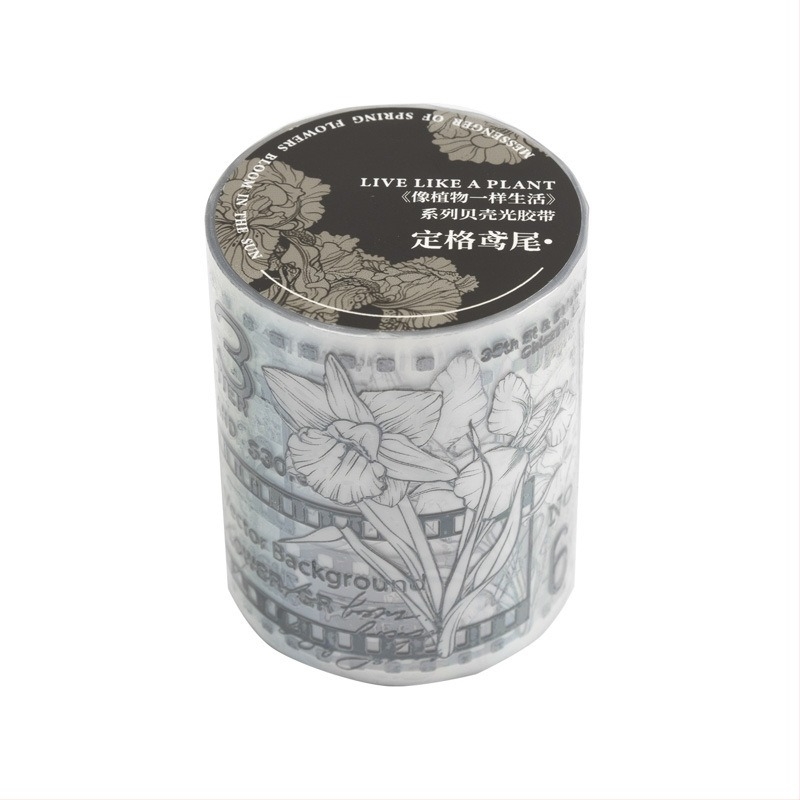 Ketchup Girl лента за декоративно оформление – серия Live Like a Plant, тема Shell Light Flower, PET материал, печат