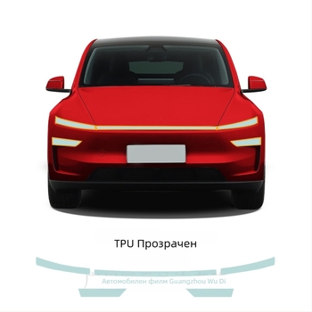 Model Y 2025 обновен Juniper TPU прозрачен филм за фарове: от бял към лилаво и от бял към промяна на цвета