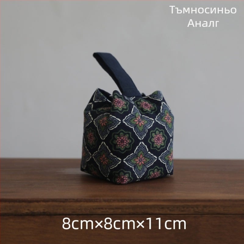 Чайна чанта за пътуване и съхранение на чайник и чаши – платнена, нов китайски стил, с отпечатано лого, OPP опаковка, марка Erya Fabric