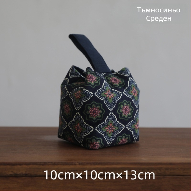 Чайна чанта за пътуване и съхранение на чайник и чаши – платнена, нов китайски стил, с отпечатано лого, OPP опаковка, марка Erya Fabric