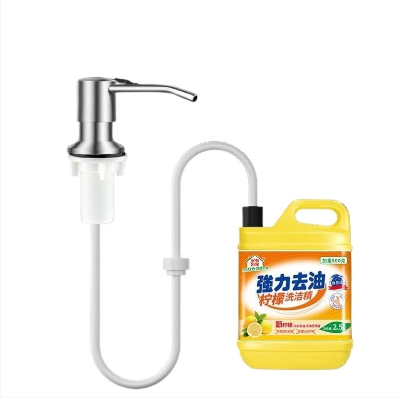 Дозатор за сапун за мивка с удължителна тръба – 304 неръждаема стомана, универсален ръчен дозатор (CUPC)