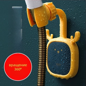 Душова скоба — монтаж без пробиване, пластмасов държач за душ глава, регулируем, карикатурен стил, марка Initial Benefit