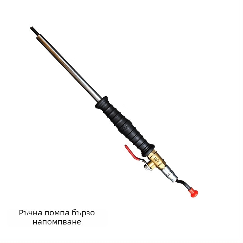 Инструмент за помпане на гуми със стомано-пластмасов корпус, манометър 220, точност 0,02, показващ няколко единици