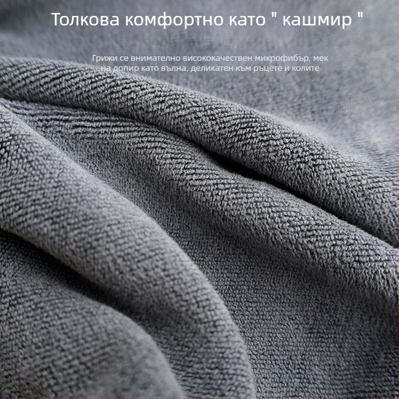 Auzeal микрофибър кърпа за миене на кола, 400 g, дебела двустранна кърпа за почистване с печатно лого