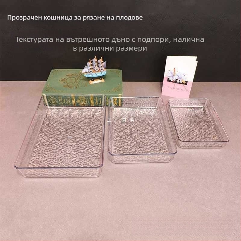 Поднос Xiangsu, правоъгълен, материал: копринено цвете, шарка 69850, за експониране на варени ястия, студени ястия, задушени зеленчуци и плодове