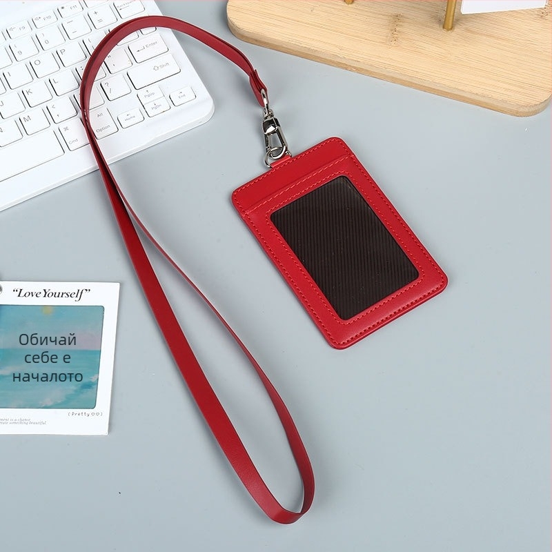 Deepen Държач за карти – кожен държач за служебна/идентификационна карта, стил бизнес/OL