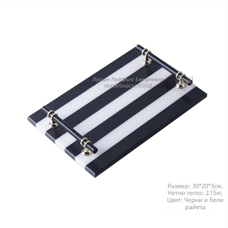 Мраморна квадратна тава с огледално полирана повърхност, модерен минималистичен дизайн, възможност за персонализация