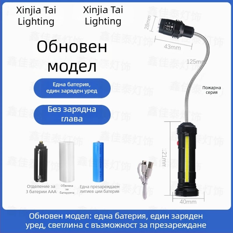 LED работна лампа за CNC машини със зареждаема батерия, силен магнит за монтаж и преносим дизайн за ремонт на машини