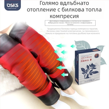 Масажен колан за крак с вибрация и горещ компрес, до 4 масажни глави, 4 скорости, AC захранване и компютърен контрол, за домашна употреба