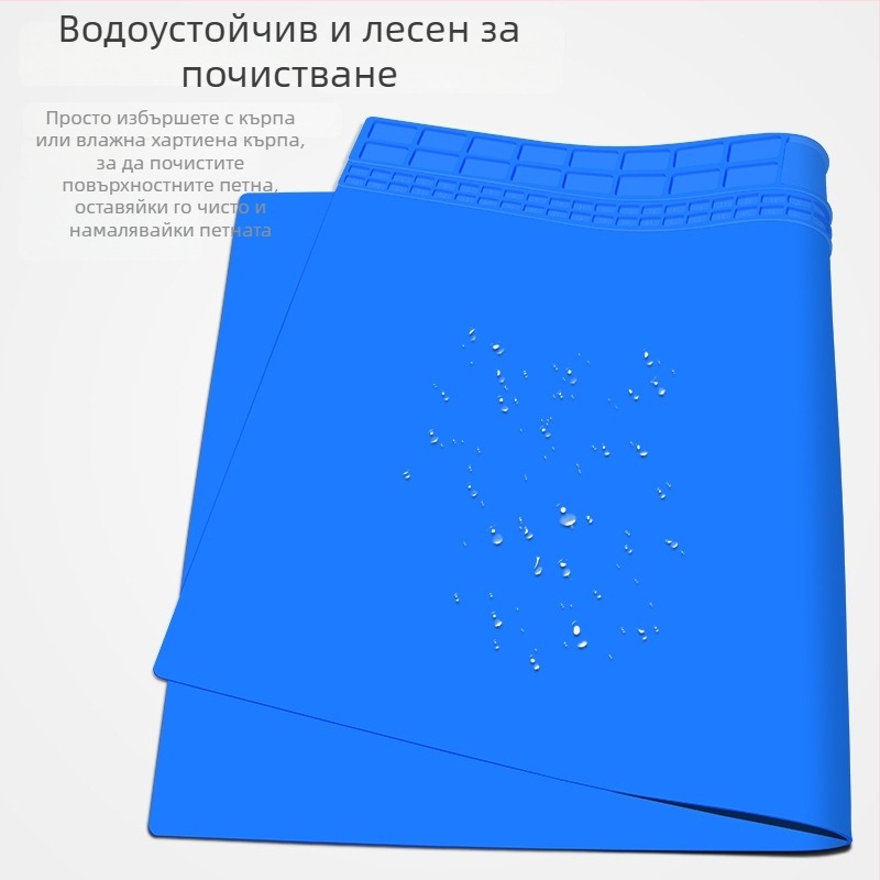 Изолационна подложка за ремонтна маса – силиконова, модел JSD707, дебелина 2,5 мм, мека твърдост, за ремонт на маса, разглобяване на мобилни телефони и заваръчни операции