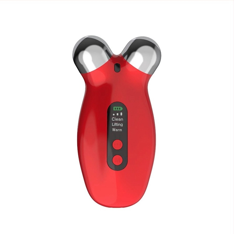 EMS вибрационен роликов масажор за домашна употреба, лифтинг на кожата и стягане на лице и шия, преносим електрически подмладяващ уред (Вградена батерия 300–500 mAh, преносим, IPX0)