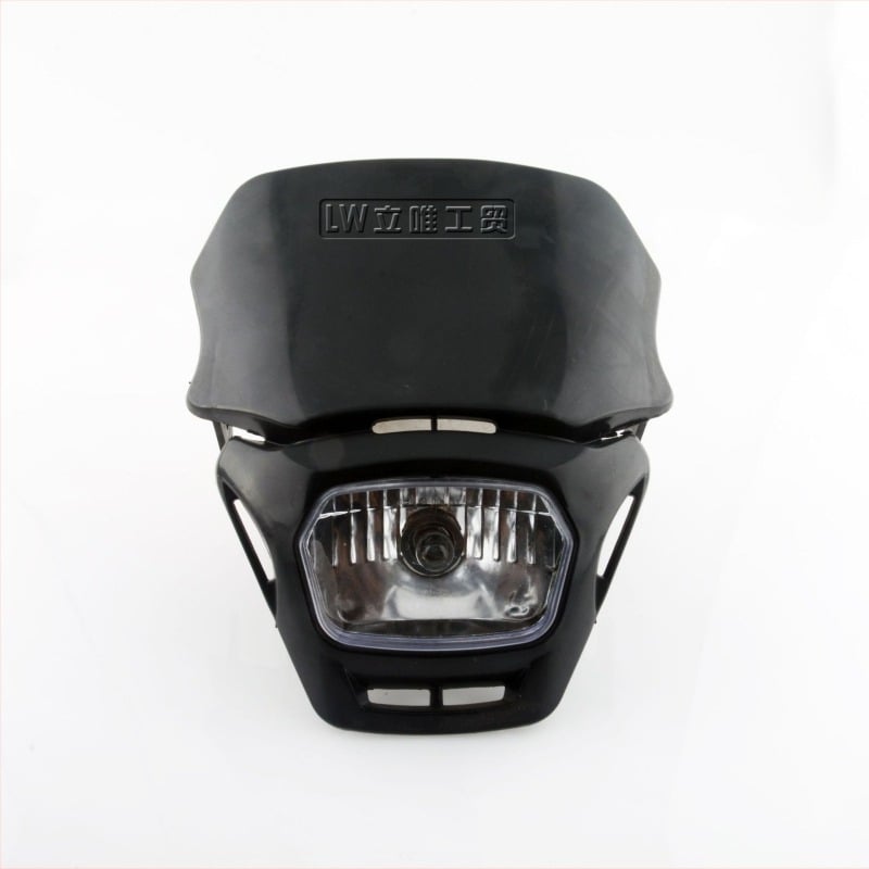 Офроуд мотоциклет квадратен капак за предния фар, пластмасов корпус, 12V, 18W