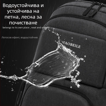 Унисекс раница за бизнес пътуване – полиестер, износоустойчива, презрамки с въздушна опора