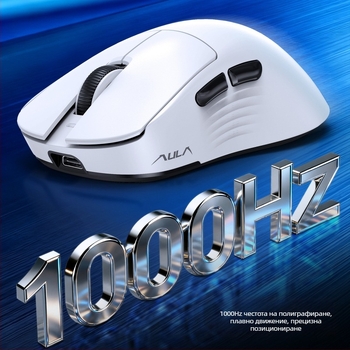 Wolf Spider Sc610Pro безжична гейминг мишка с Bluetooth и 2,4G три режима, 6 бутона, DPI 1200–26000, тегло 61 г, зарядна база