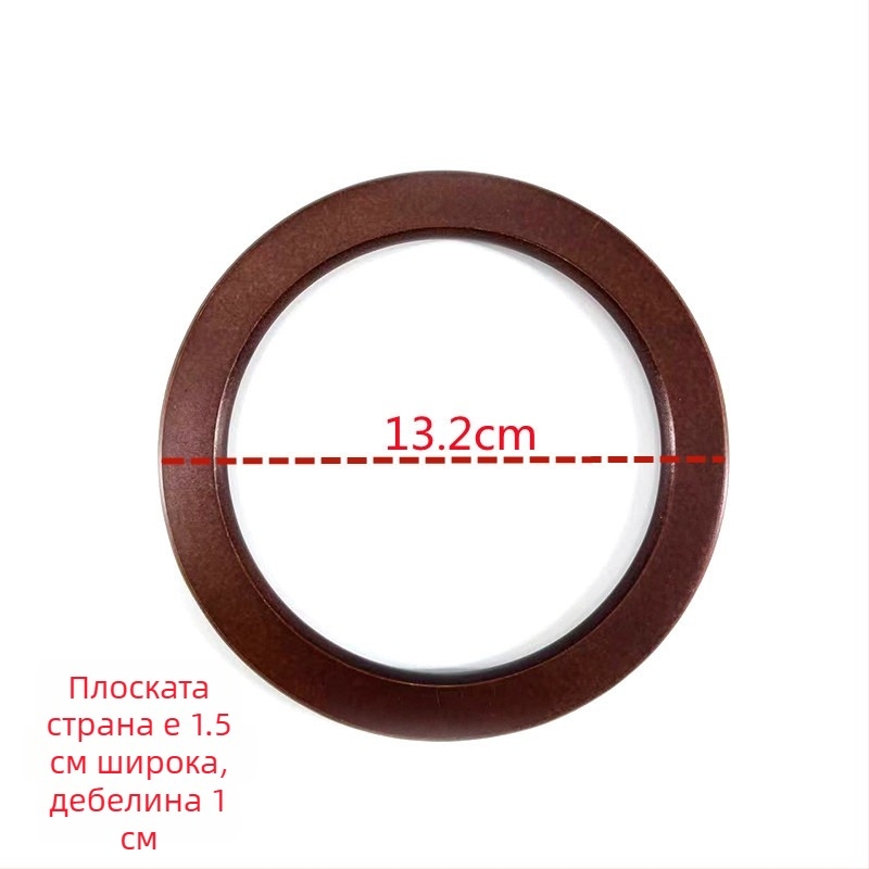 Дамска кръгла дървена плетена чанта, марка Other, материал дърво, пускане на пазара пролет 2022