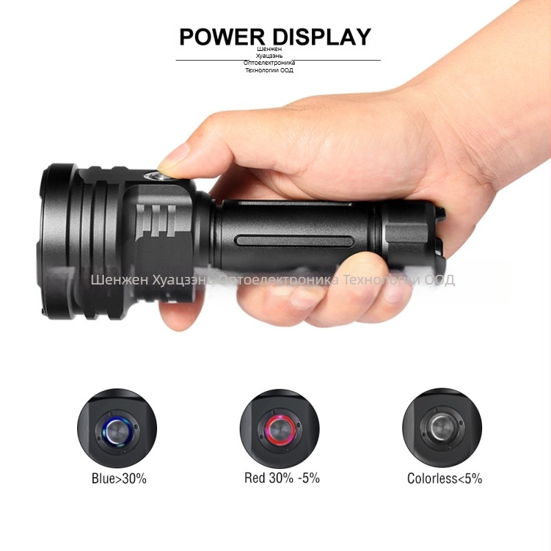 Подводна светлина за fotografия, 1 SST40 и 4 XHP50 LED диода, 5800 lm, корпус от алуминиева сплав