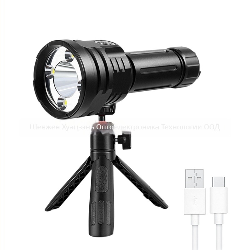 Подводна светлина за fotografия, 1 SST40 и 4 XHP50 LED диода, 5800 lm, корпус от алуминиева сплав