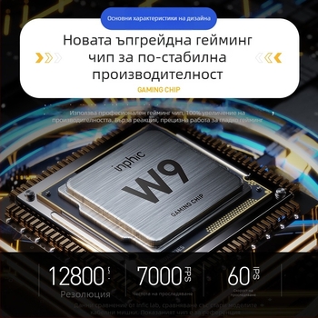 Проводна механична гейминг мишка W9 с макро програмиране, 7 клавиши, USB, фотоелектричен сензор