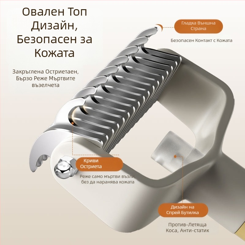 Гребен-четка за разплитане за кучета — неръждаема стомана; Категория: гребен-четка; Приложимо за: кучета; Брой в кутия: 240 бр.; Внос: Не