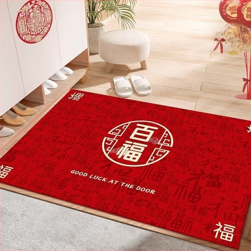 Входна подложка за под с диатомова глина, печат, квадратна форма, модел: ивици/геометричен, ръчно пране