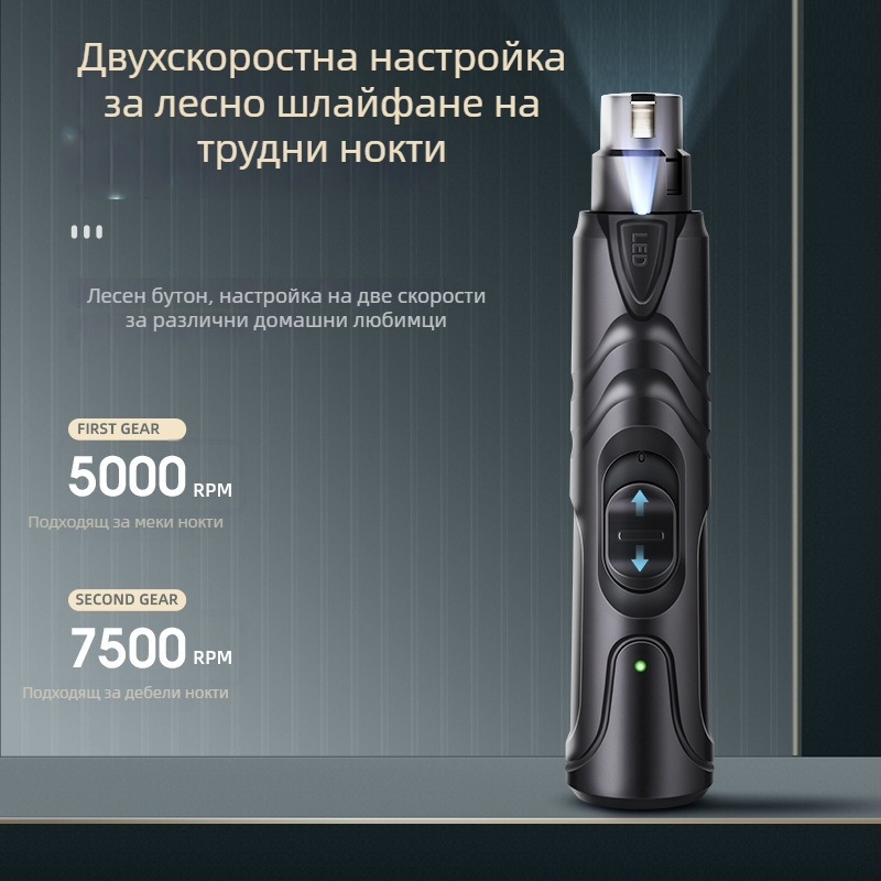 Електрически шлайф за нокти на кучета с метално тяло, за поддръжка на лапите, марка Youyi Push, комплект от 50 броя