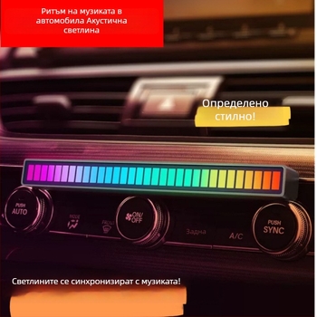 Автомобилно LED осветление за амбиентно осветление с гласово управление и музикален ритъм — интериорно декоративно осветление, PVC корпус, напрежение до 36V, обхват 1–3 м², 3C сертифициран