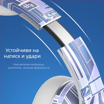 Bluetooth слушалки за глава CH888 – Bluetooth 5.2, слот за карта, сгъваем дизайн, вграден микрофон, 3,5 mm AUX
