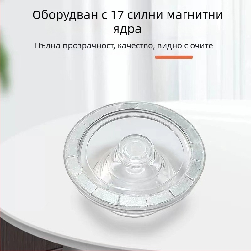 Snap-on магнитен държач за телефон; ABS + магнит + прозрачно лепило; подходящ за офис, лайв стрийминг и учене.