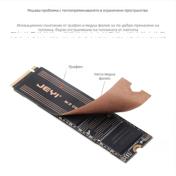 JEYI Jiayi M.2 NVMe радиатор за охлаждане – медна фолиа, графен; за M.2 SSD и лаптоп памет; радиатор за охлаждане; 3-годишен експлоатационен живот